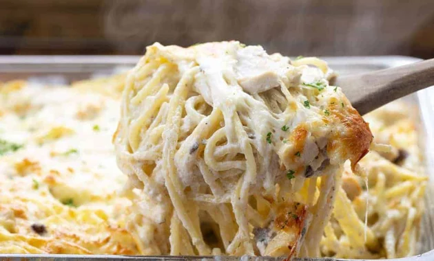 turkey tetrazzini with spinach